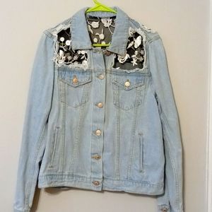 Lace Denim Jacket